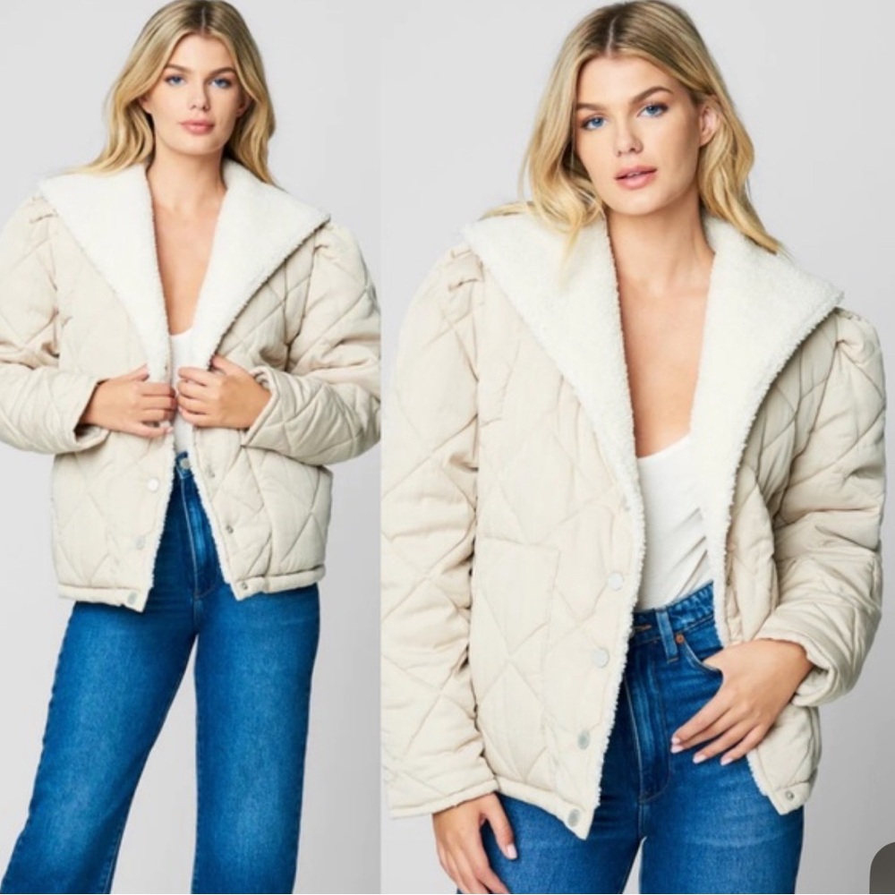 NWT- BlankNYC Warm Hearts Quilted Jacket